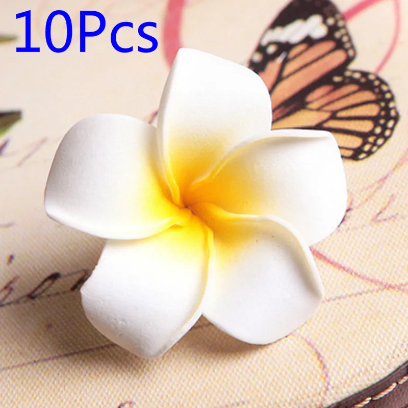 10Pcs/set Plumeria Hawaiian PE Foam Artificial Flower Headdress Flowers Egg Wedding Decoration Party Supplies New | Дом и сад