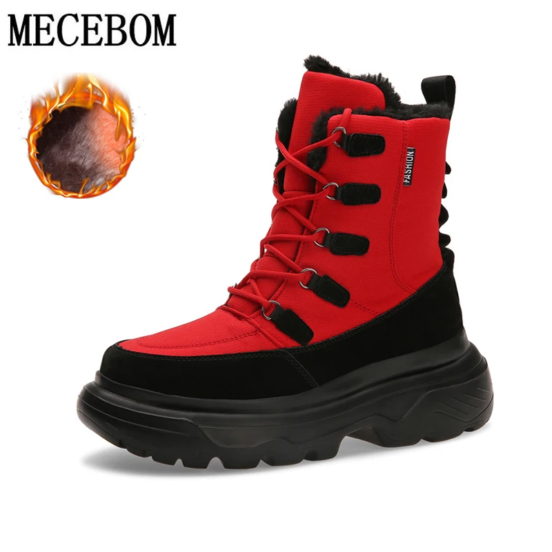 Мужские ботинки зимние высокого качества сохраняют тепло утолщенные плюшевые