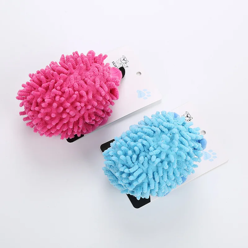 Флисовая игрушка для собак плюшевая ежик с голосом устойчивая к укусам