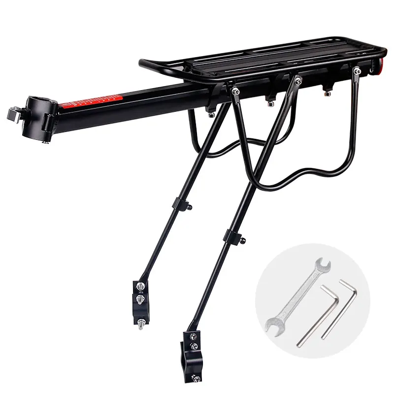 

2023 20-29 inch Bicycle Carrier Bike Luggage Cargo Rear Rack Aluminum Alloy Shelf Saddle Bags Holder Stand Support With Mount