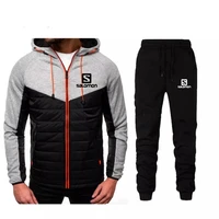 2021new mens sets zipper hoodiepants two pieces casual tracksuit male sportswear gym brand clothing sweat suit