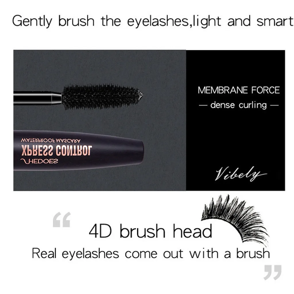 Модная черная Водостойкая тушь для ресниц легко снимается макияж длинная