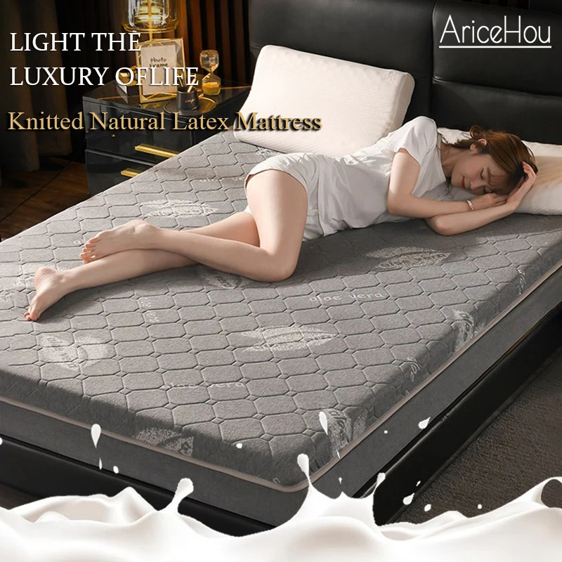 

5D Mesh Cloth Natural Latex Mattresses High Grade Thicken Bed Mattress Knitted Cotton Sleeping Mat Tatami Topper Mattresses Pad