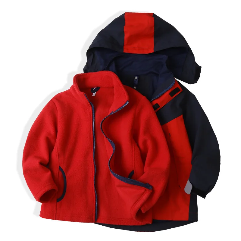

110-170CM Baby Winter Warm Coat Boy Outdoor Jacket Fashion Hooded Autumn Spring Good Quality Outerwear