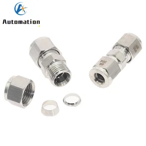 Переходник для трубы 3, 4, 6, 8, 10, 12 мм, 18, 14, 38, 12 дюйма, OD, 304 SS, нержавеющая сталь, двойной наконечник, соединитель, адаптер