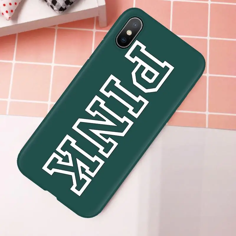 Для TPU iPhone X XS Max XR 6S 8 7 Plus, Розовый силиконовый чехол для телефона, мягкий чехол, матовый цветной чехол для iPhone 6 Plus - Цвет: Klv-pinkfen