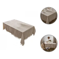 useful dining tablecloth lightweight washable decorative tassel design dinner tablecover dinner tablecover table runner