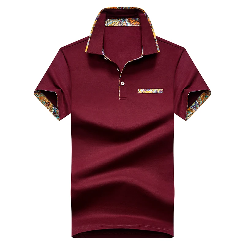 Мужская рубашка поло DARPHINKASA хлопковая с коротким рукавом Повседневная большого