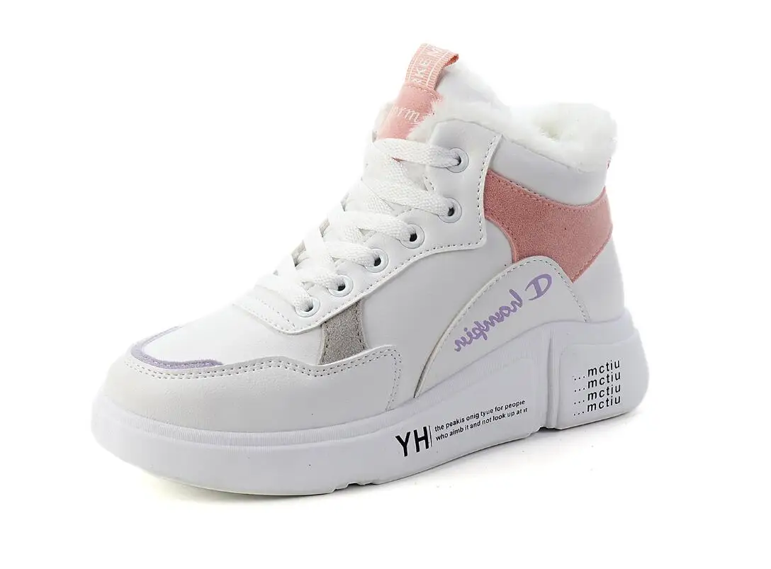 

Женские зимние ботинки, теплые полусапожки на плоской подошве, со шнуровкой, 2019