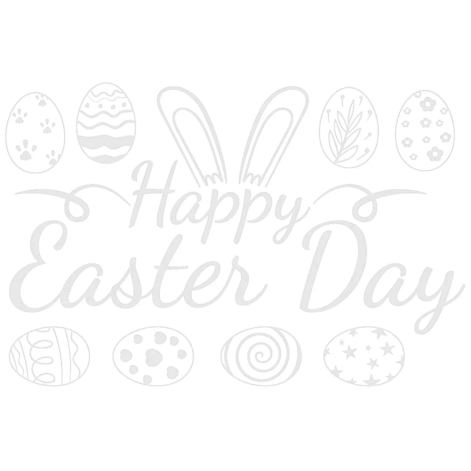 

Happy Easter Sticker Easter Party Self-Adhesive Sticker Glass Art Window Decor