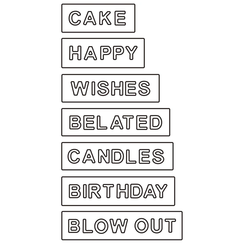 Новинка 2021 г. английские слова свечи для торта на день рождения металлические