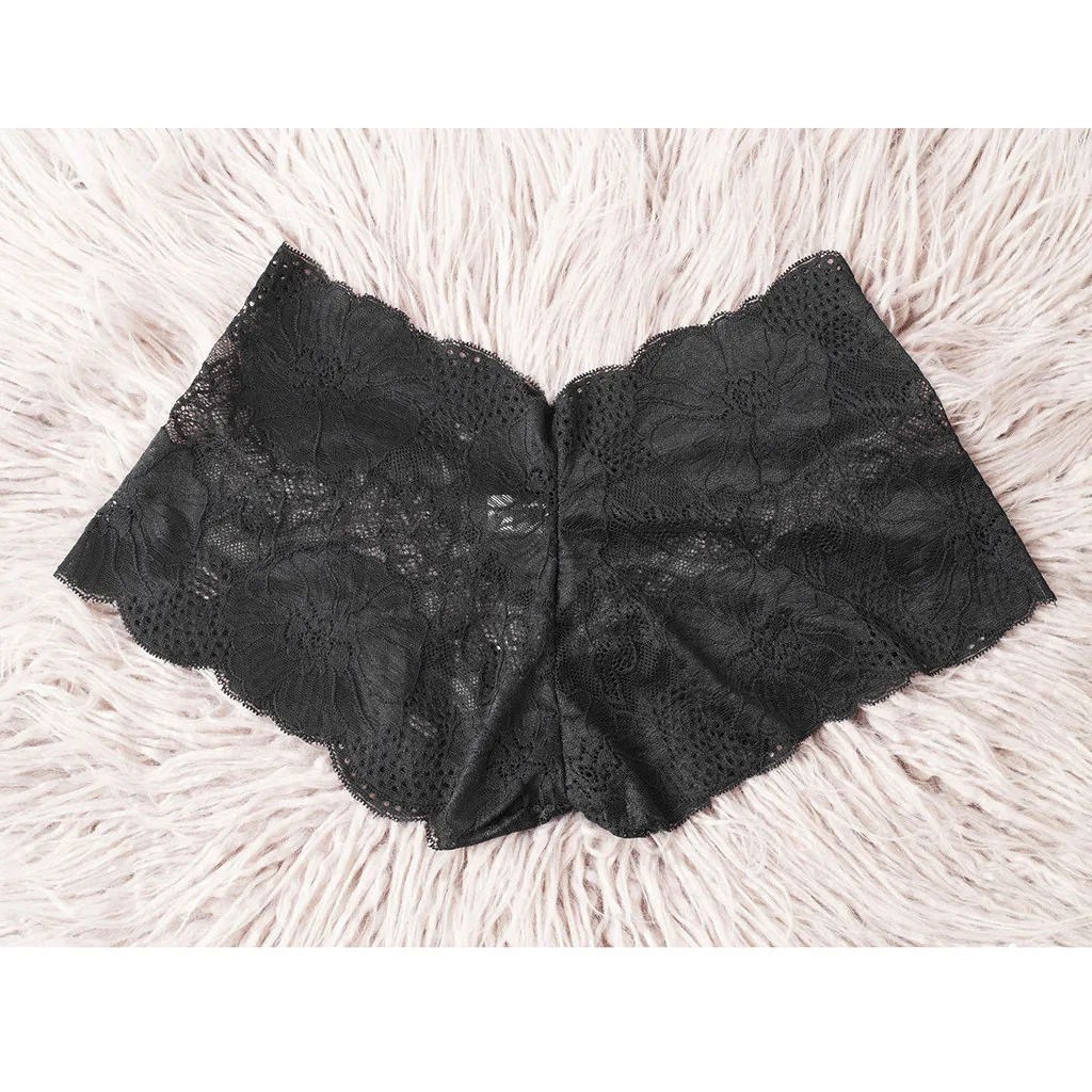2019 модные трусы боксеры кружевные плоские брюки с низкой талией сексуальные