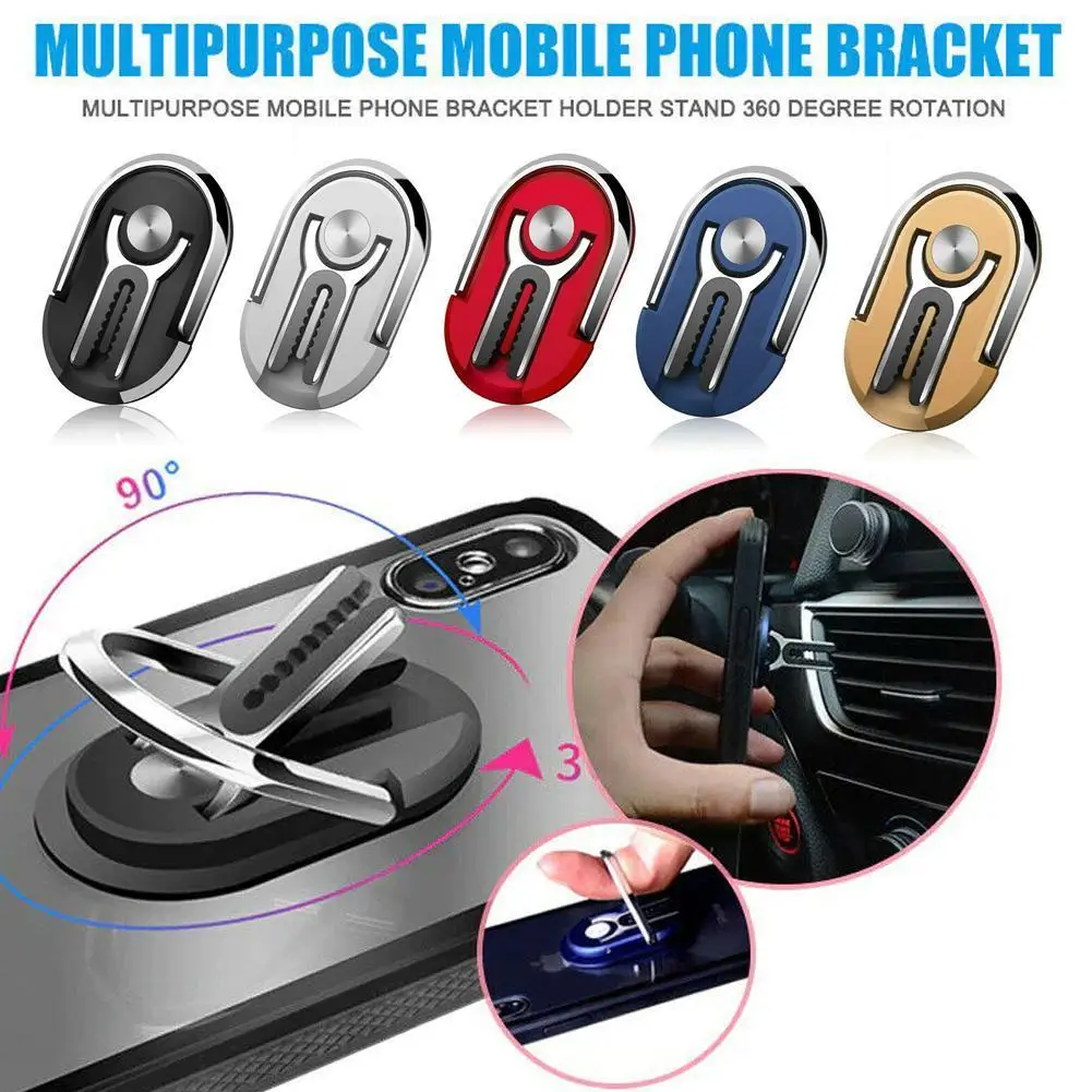 

Car Navigation Air Outlet Mobile Phone Bracket Buckle Type Two In One Universal 360 Rotating Car Phone Holder