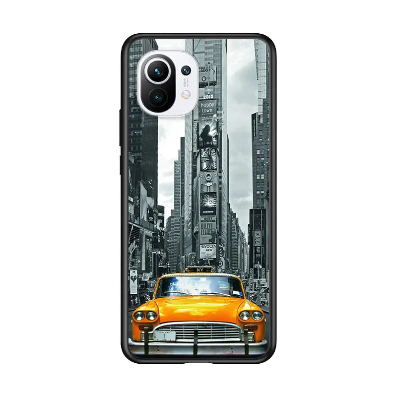 

NEW YORK City for Xiaomi Mi 11 10T Note 10 Ultra 5G 9 9T SE 8 A3 A2 A1 6X Pro Play F1 Lite 5G Black Phone Case