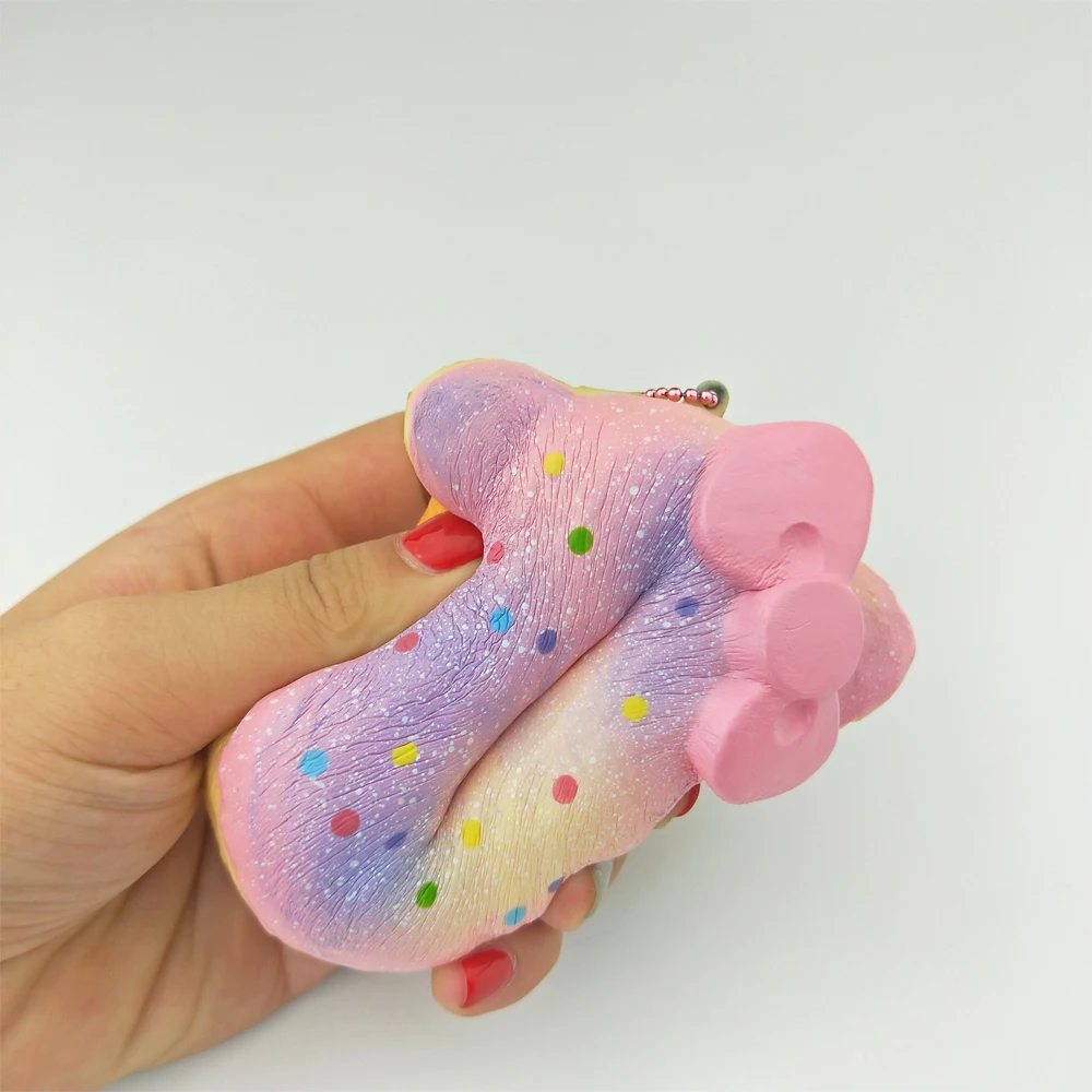 Мягкий hello kitty пончик милый обычный медленный отскок мобильный телефон ремешок с подвеской Рождественский подарок для детей Детские игрушки