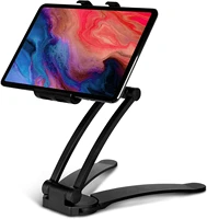 univerola aluminum tablet stand cell phone stand folding 360%c2%b0 swivel desk mount holder for ipad iphone 11 kitchen bedside office