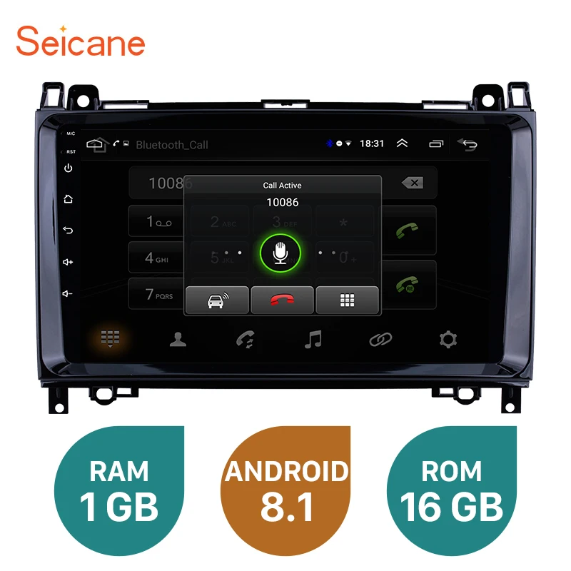 Автомагнитола Seicane 2DIN HD GPS Android 8 1 для Mercedes Benz B W245 B150 B160 B170 B180 B200 B55 2004 2012