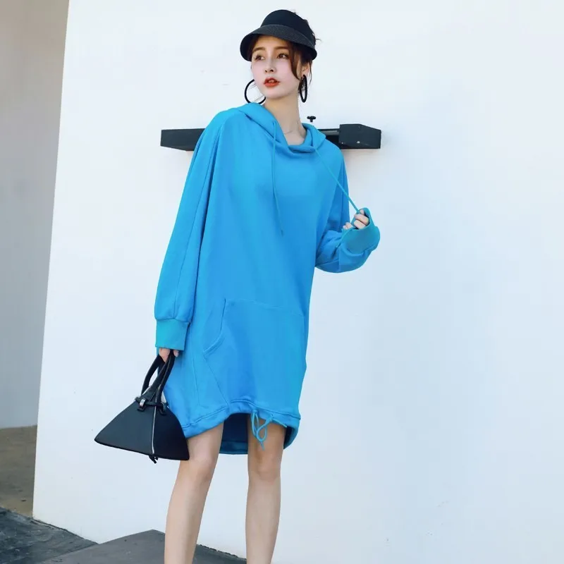 Женская толстовка CHICEVER Повседневная Свободная Толстовка большого размера с