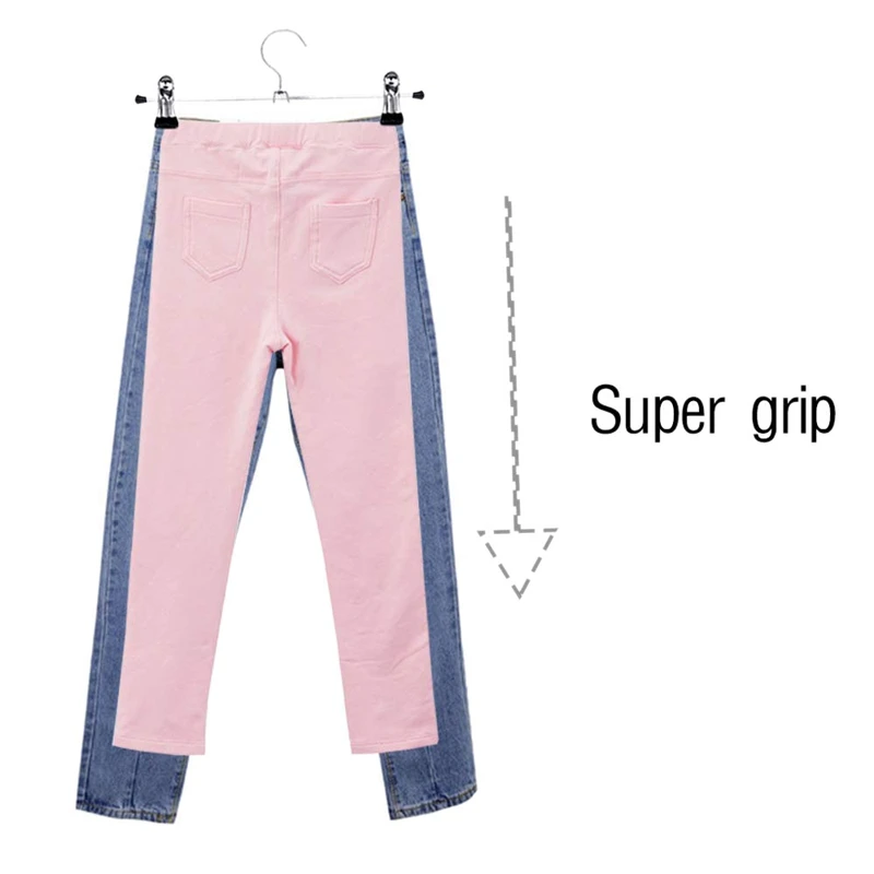 

24 PCS Skirt Hangers with Clips, Pants Hanger Metal Pant Hangers Space Saving for Pants Skirts Clothes