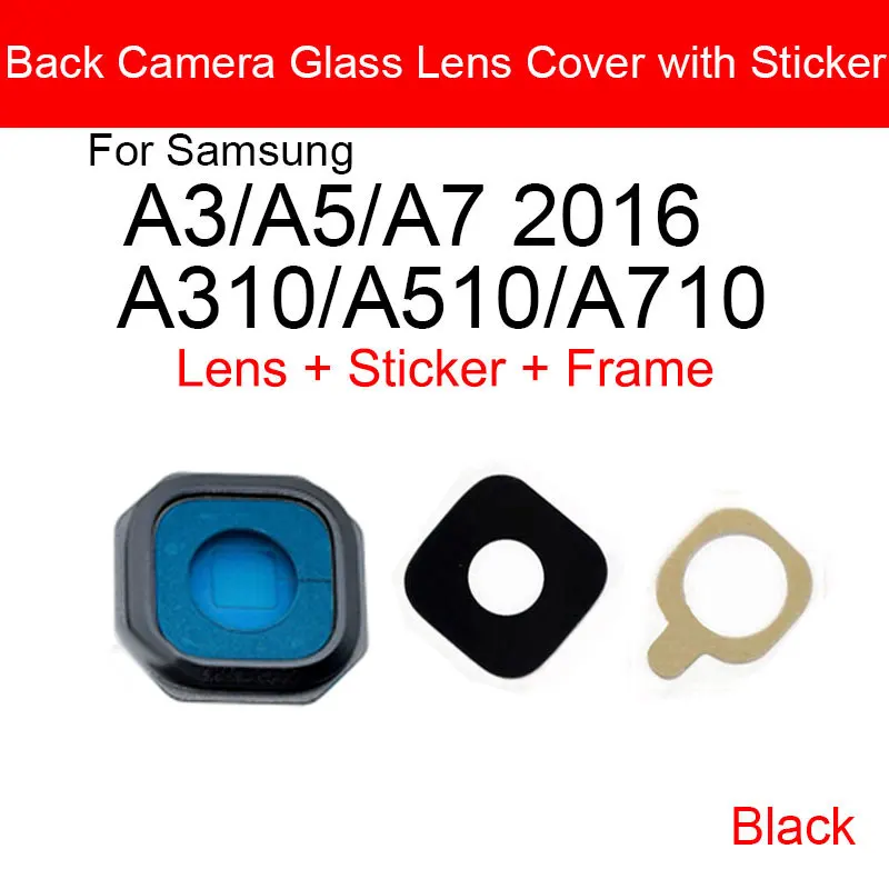 Наклейка на заднюю камеру со стеклянными линзами клей для Samsung Galaxy A3 A5 A7 2016 A310 A510