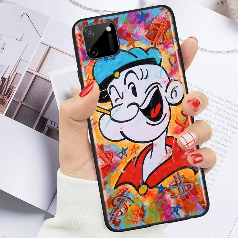 

Spinach Sailor For OPPO Realme 7i C17 7 6 6S 6i 5 5S 5i 3 3i 2 Narzo 10 20 Pro Global 5G Phone Case