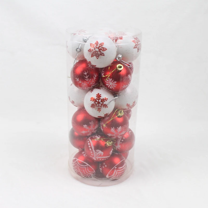 1 barrel 24pcs 6cm Painted ball Christmas decoration Painted christmas ball Room living room Christmas tree decor
