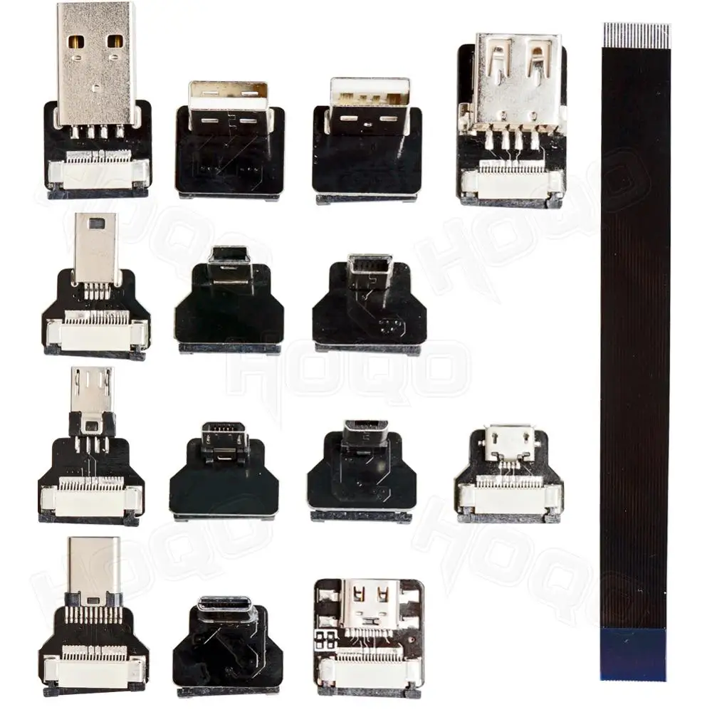 FFC Type C мини микро USB ленточный кабель 90 FPV тонкий плоский мягкий гибкий FPC зарядка