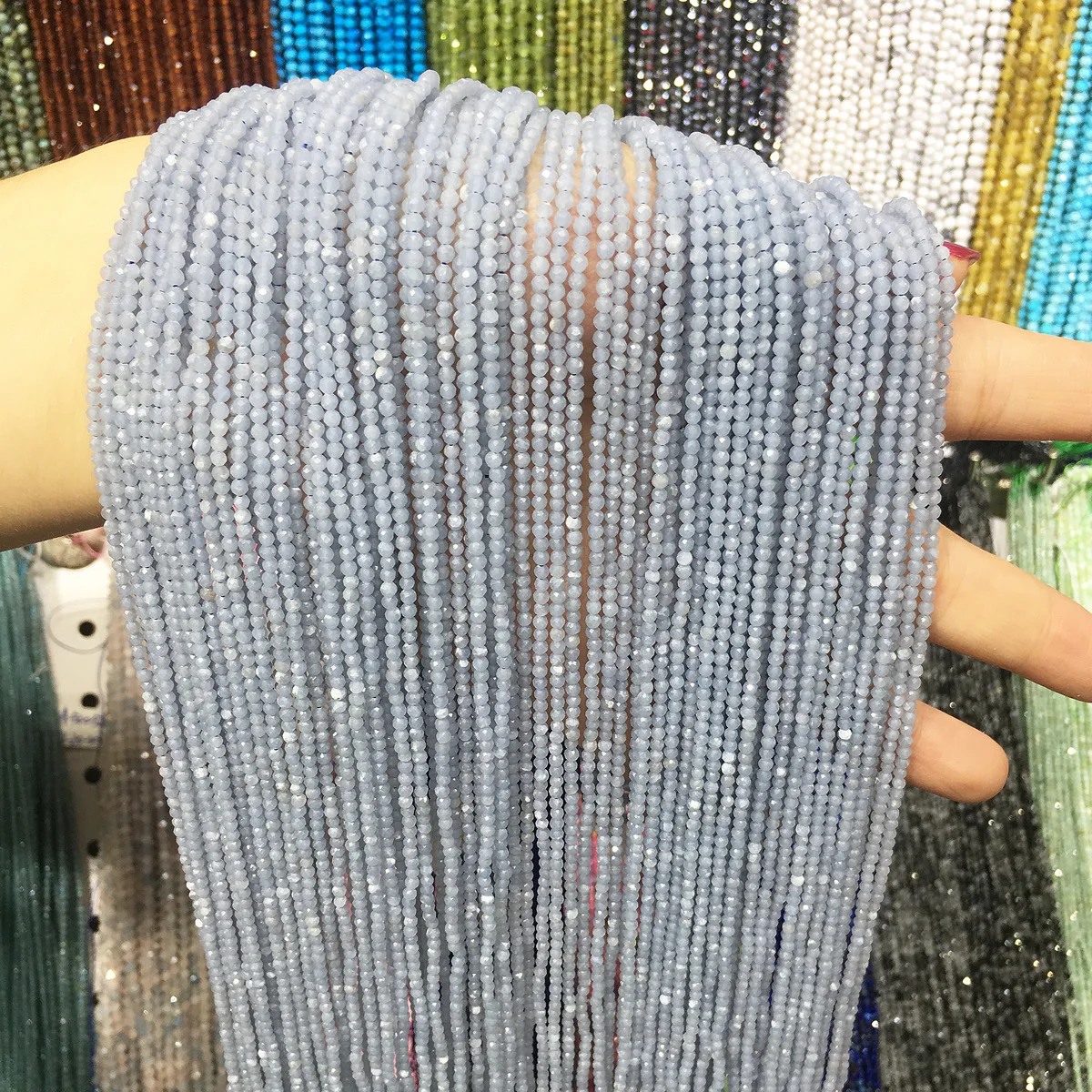 Граненые бусины Angel Stone 2 мм 3 характерные небольшого размера с отрезкой под углом