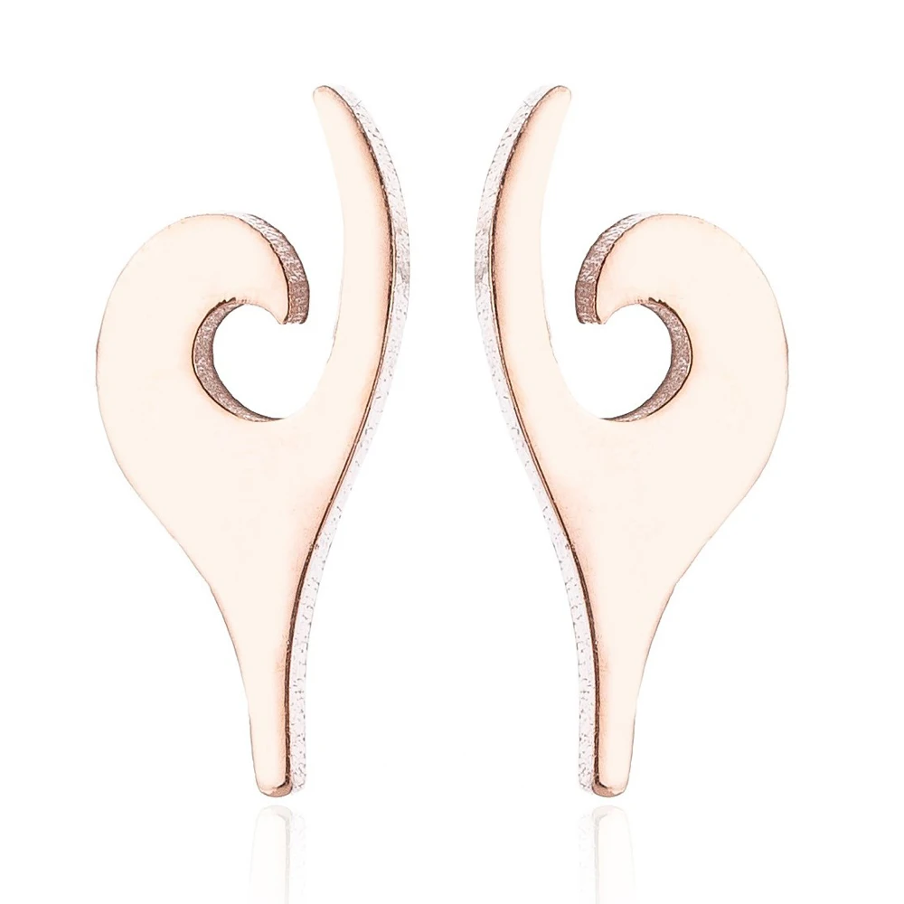 Hfarich серьги из нержавеющей стали в стиле панк черного цвета с натуральными