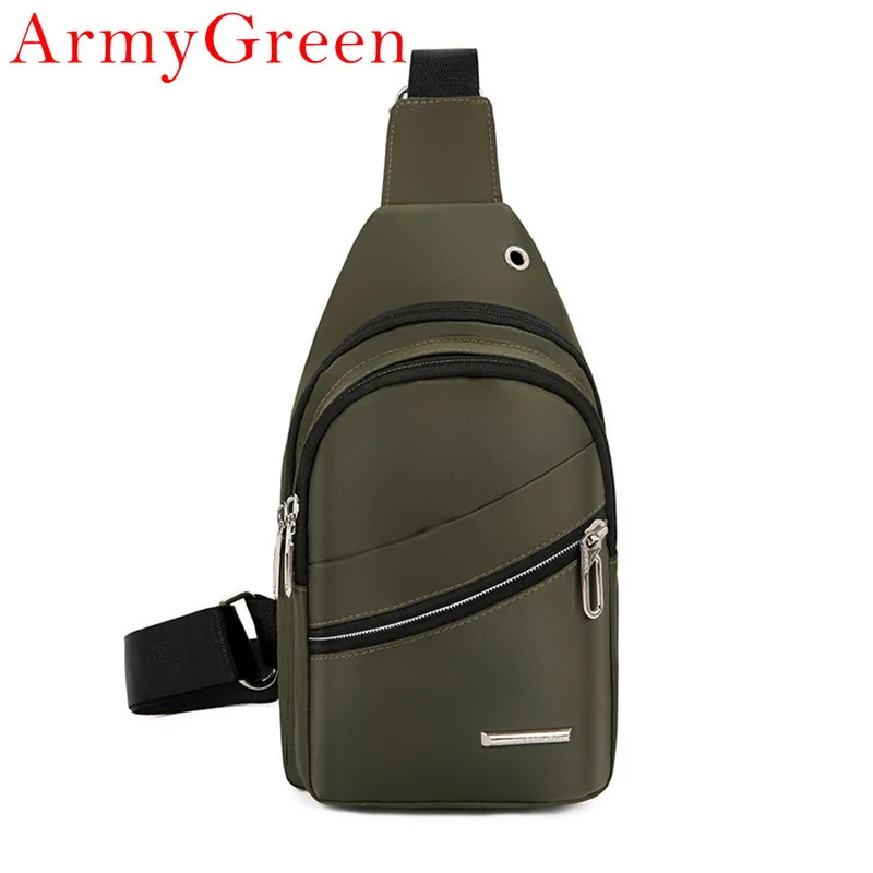 Armygreen SHUJIN Мужская нагрудная сумка, карман для телефона, сумка-мессенджер, Спортивная Многофункциональная мужская сумка на плечо, нагрудная сумка, личная карманная сумка - Цвет: Armygreen