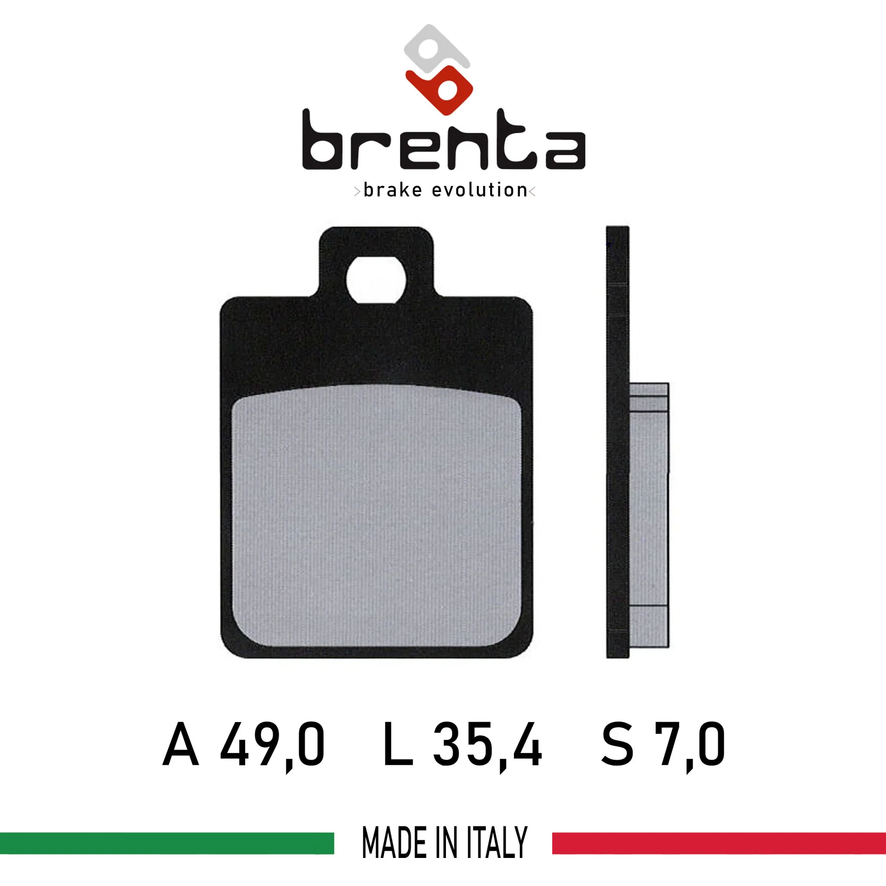 

Brenta FT3014-FA260 Motorcycle-Scooter Brake Disk Pad Organic for SFM Speedjet RS 3 50 (2014-2015) (!! Rear!!)