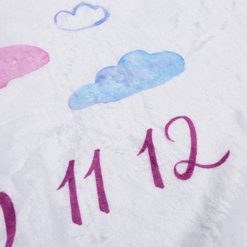 

Baby Milestone Blanket Monthly Baby Blankets Newborn Soft Baby Photography Props Angel Wing Background Blanket