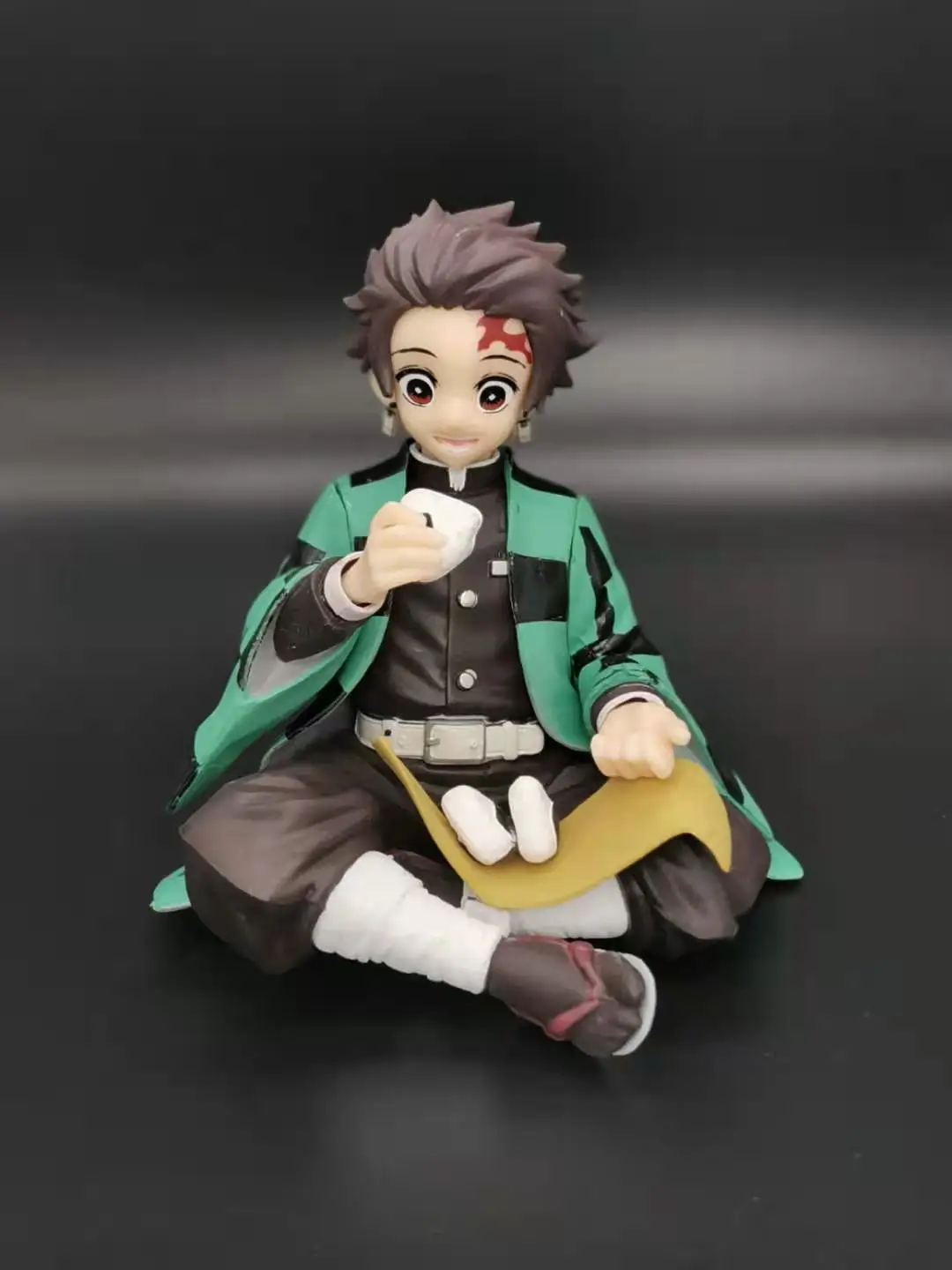 

Anime Demon Slayer: Kimetsu no Yaiba Kamado Tanjirou Agatsuma Zenitsu Eat Rice Balls PVC Figure Figurine Toy Model doll gift