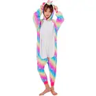 Пижамные комплекты для мальчиков и девочек, пижамы с изображением панды и единорога для женщин, Pijimas, взрослые комбинезоны, одежда для сна с животными, зимние теплые пижамы, Детская одежда для дома