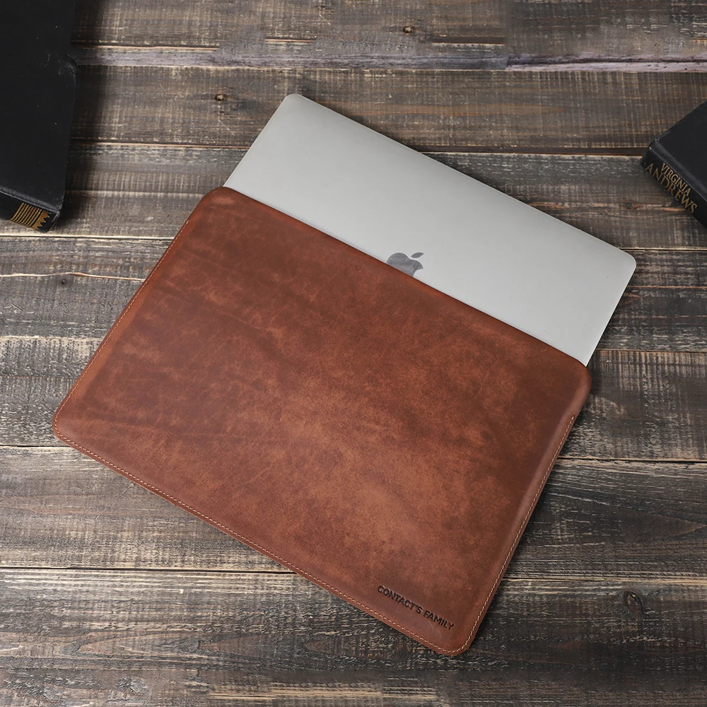 laptop bag for macbook pro air 1315 case genuine leather protective cover retro notebook sleeve mouse pad gaming mat desk free global shipping