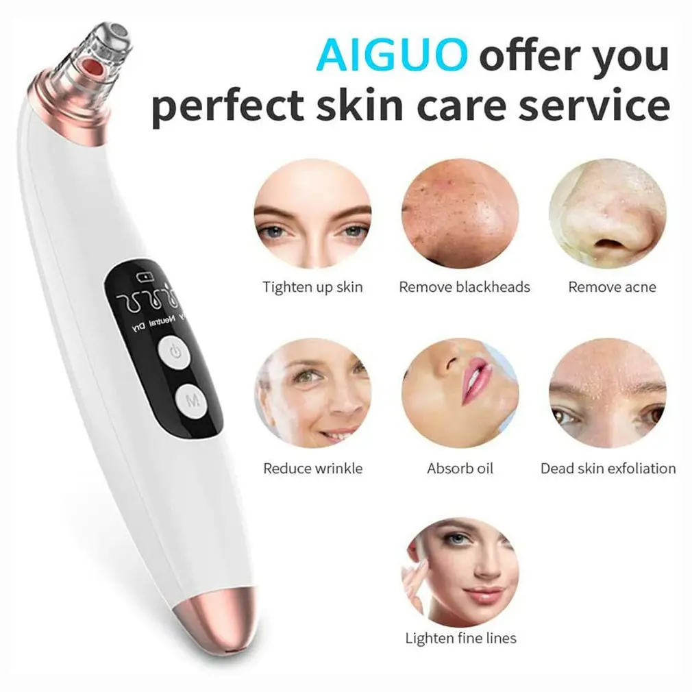 

Blackhead Remover Vacuum Suction Deep Face Nose T Zone Pore Cleaner Acne Pimple Removal Facial Diamond Beauty Skin Care Tool
