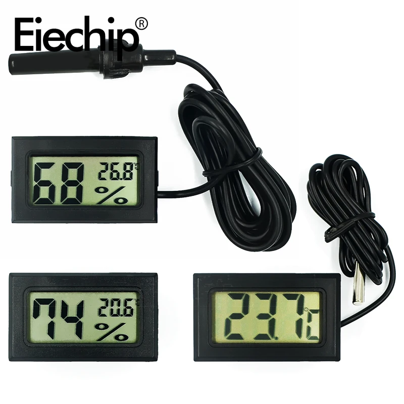 1 м Мини Удобный цифровой ЖК дисплей термометр кулер Сенсор гигрометром
