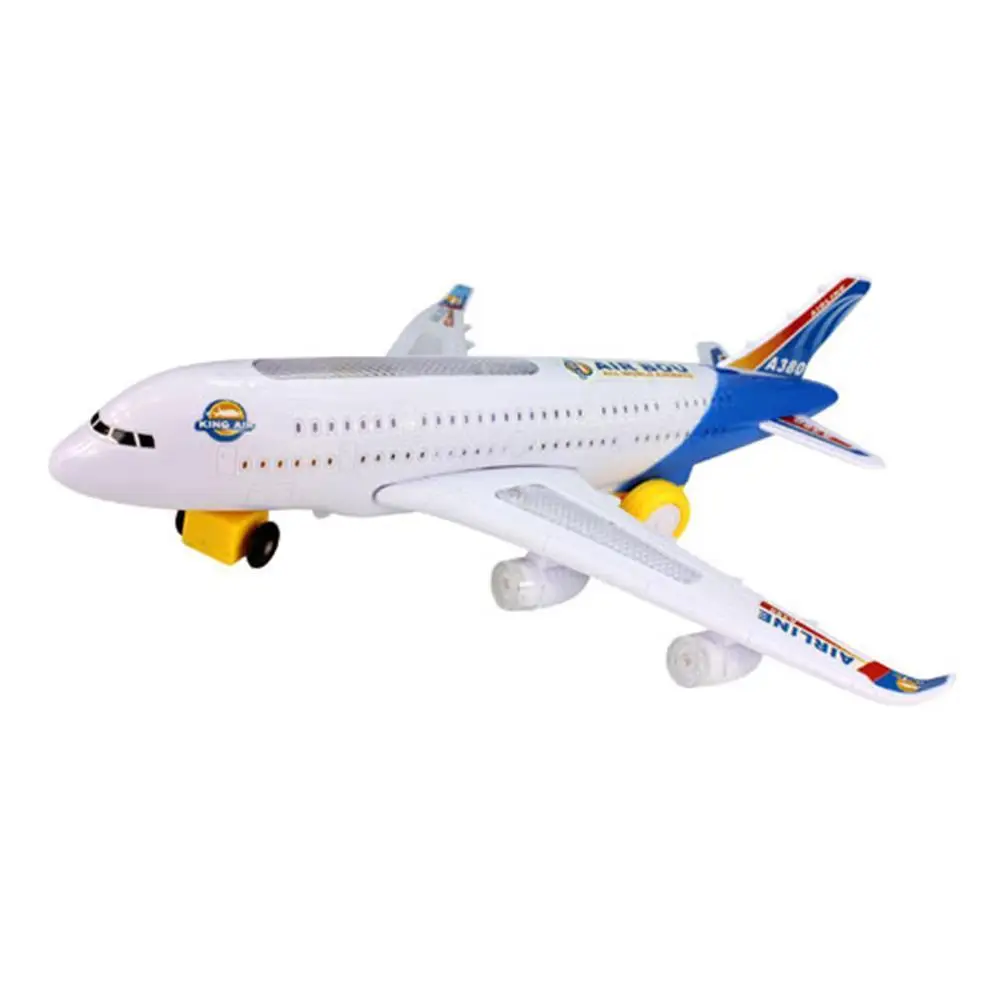 

Electric Glowing Airplane Toy Battery A380 Universal Children's Light Music Gift Aircraft J6M5