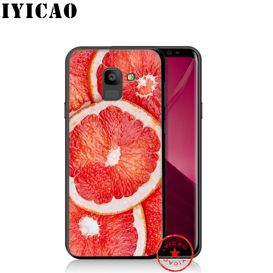 IYICAO грейпфрут арт мягкий чехол для телефона samsung Galaxy A9 A8 A7 J6 A6 плюс 2018 A5 A3 2016 2017
