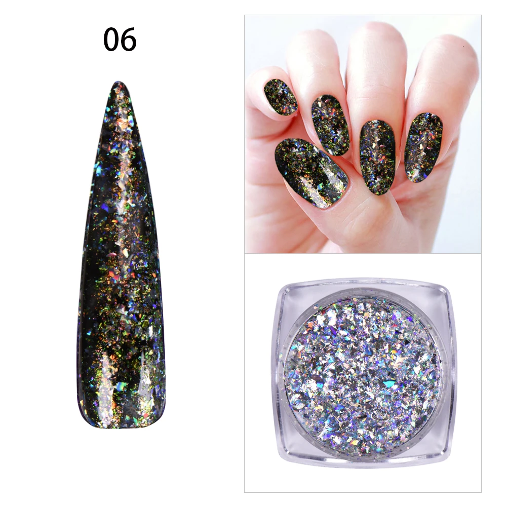 BeautyBigBang, 0,2 г, хамелеон, лак для ногтей, неровные блестки, порошок кораллового цвета, блестки, маникюрные украшения ногти, блестки