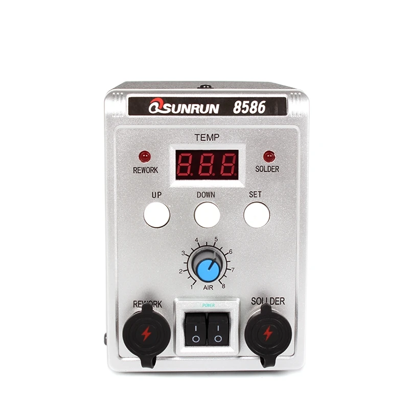 2-в-1 8586 SMD паяльная станция, цифровой Дисплей 8586D BGA паяльная станция Электрический паяльник+ горячий воздух пистолет
