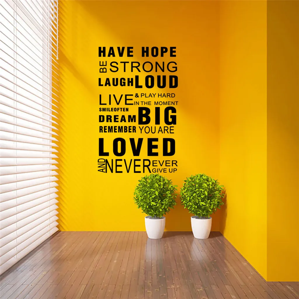 Kakuder стена наклейки креативные слова узор съемные на стену виниловые