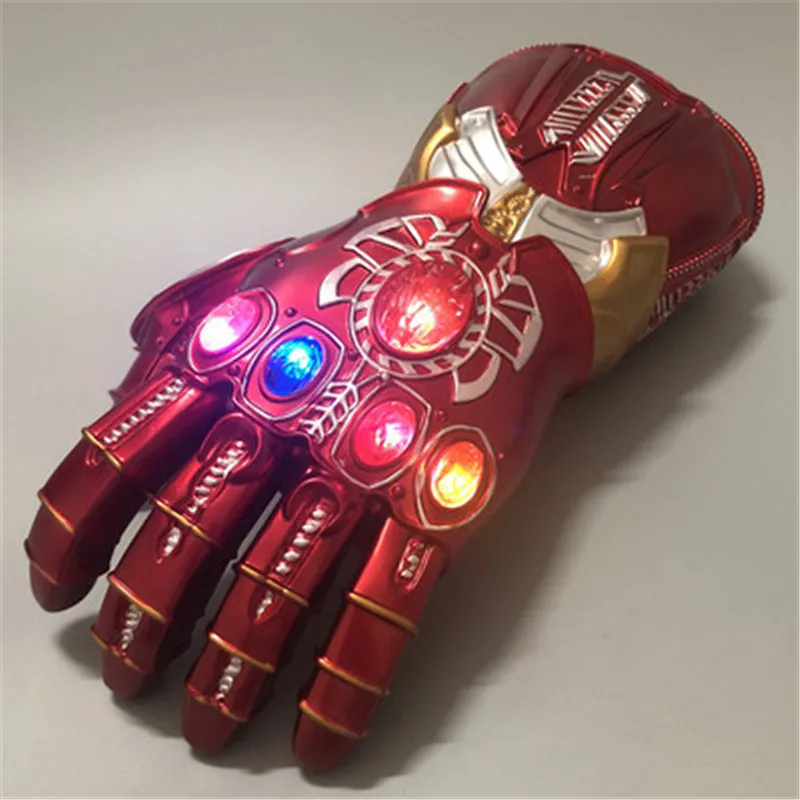 1: 1 светодиодный светильник Thanos Gauntlet Военные перчатки косплей Хэллоуин костюм реквизит Endgame 4 Quantum