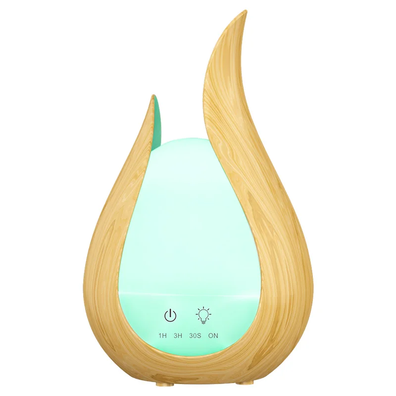 Ultrasonic Intelligent Aroma Air humidifier ESSential Oil Diffuser wood grain 7 Color LED Night light Water droplets design | Бытовая