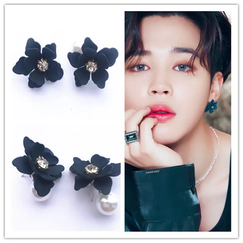 

1pcs Bangtan Boys Flower Shape Earring JIMIN JIN SUGA J-HOPE Fashionable Jewelry Earring Fans Collection