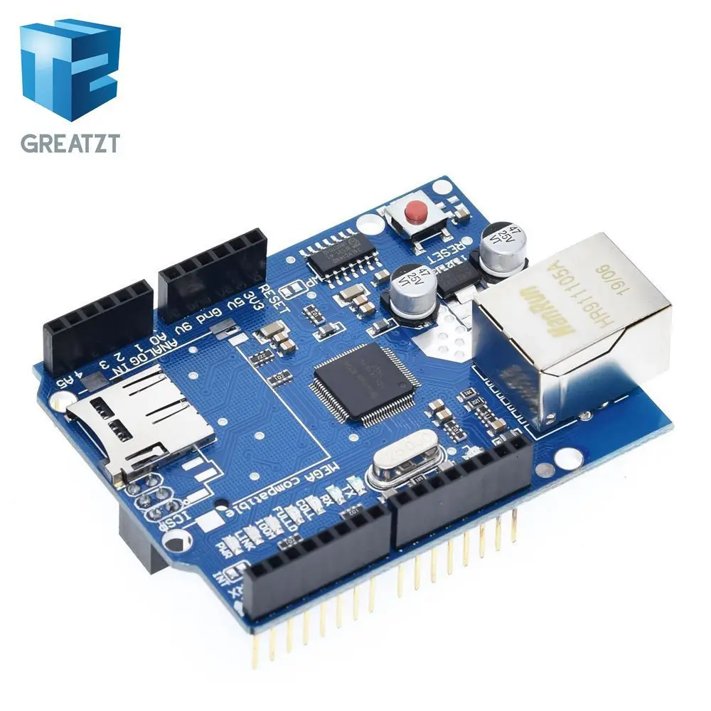 GREATZT 1 шт. Щит Ethernet щит W5100 R3 UNO Mega 2560 1280 328 UNR R3 W5100 макетная плата