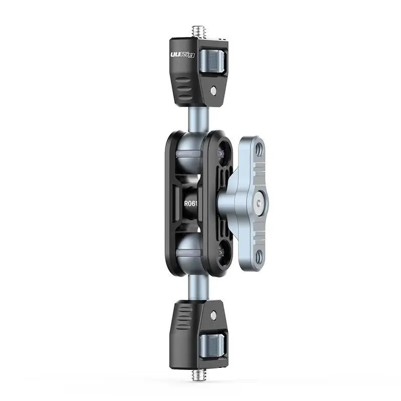 

R061 Aluminum Camera Holder Multi-function 360°Adjustment 1/4 Interface Camera Monitor Expansion Bracket Built In Rubber Ring