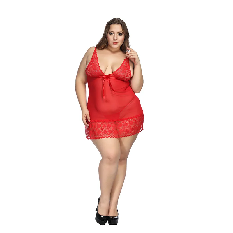 6XL плюс размер женское Красное ночное кружевное белье Porno женская одежда платье