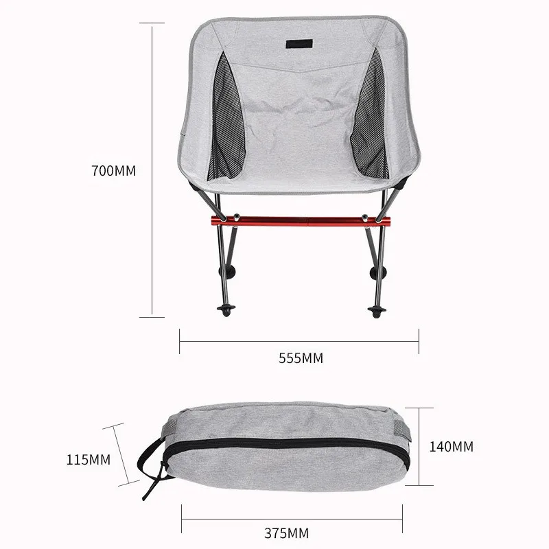 Ultralight High Back Folding Camping Chair Removable Washable Fishing Picnic BBQ Chairs With Carry Bag Heavy Duty Outdoor Stool | Мебель