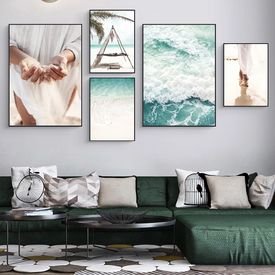 Зерна песка искусство на стену в виде зерен ладони Картина холсте скандинавские